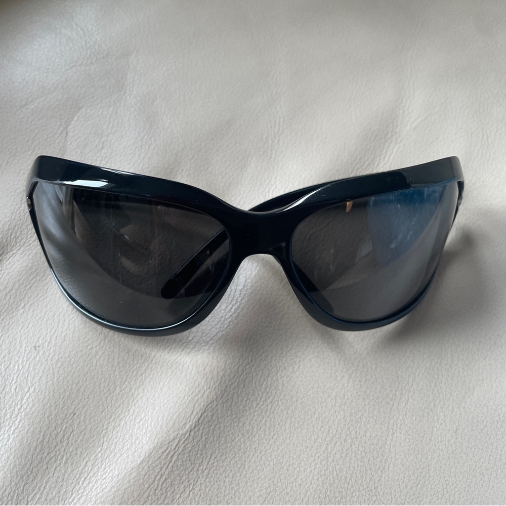 Prada Black Men's Wraparound Sunglasses
